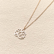 FREE Today: New Beginning and Enlightenment Hollow Lotus Design Stainless Steel Necklace Pendant - image 16