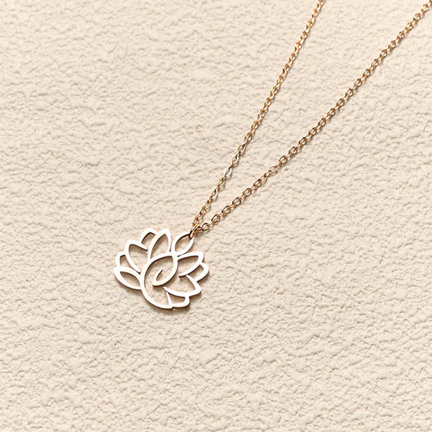 FREE Today: New Beginning and Enlightenment Hollow Lotus Design Stainless Steel Necklace Pendant - image 16