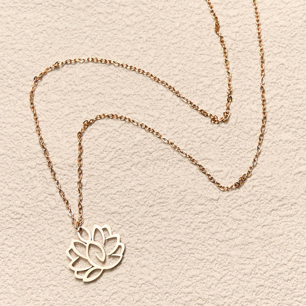 FREE Today: New Beginning and Enlightenment Hollow Lotus Design Stainless Steel Necklace Pendant - image 15