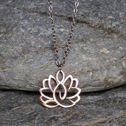 FREE Today: New Beginning and Enlightenment Hollow Lotus Design Stainless Steel Necklace Pendant - image 14