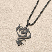 Buddha Stones Vintage OM Symbol geometry Design Stainless Steel Connection Necklace Pendant - image 16