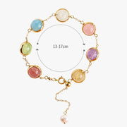 Buddha Stones Colorful Crystal Amethyst Strawberry Quartz Balance Bracelet - image 2