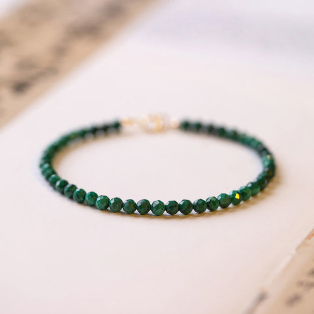 FREE Today: Anti-anxiety and Protection 3mm Natural Malachite Ultra-thin Beads Bracelet - 3mm Malachite(Wrist Circumference:16cm) - image 0