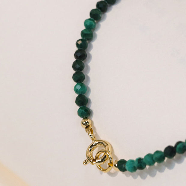 Buddha Stones 3mm Natural Malachite Ultra-thin Beads Anti-anxiety Bracelet - image 6