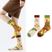 Buddha Stones Casual Meditative Buddha Lotus Dragonfly Micro Crew Women's Socks - image 4