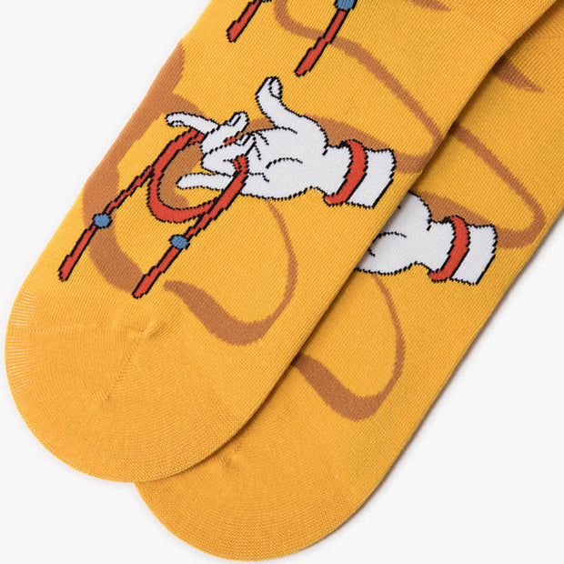 Buddha Stones Casual Sacred Buddha Hand Holding Red Rope Micro Crew Women's Socks - image 5
