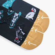 Buddha Stones Casual White Crane Pine Tree Design Micro Crew Women's Socks - image 12