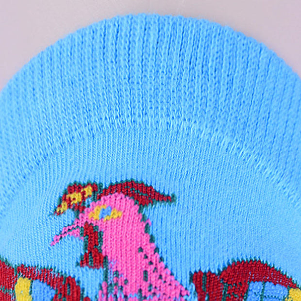 Buddha Stones Casual 3 Pairs Of Multicolored Phoenix Quarter Women's Socks - image 3
