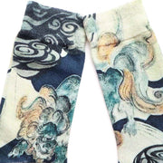 Buddha Stones Casual Multicolored Ink-style Waves Cotton Quarter Women's Socks - image 2