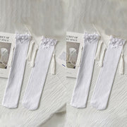 Buddha Stones Pure Color Chinese Frog-Button Tassels Design Women's Micro Crew Cotton Socks - Two Pairs White - One Size Fits Most (US4–9，EU34–39，UK/AU2.5-6，Asia22-24.5cm) - image 15