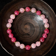 FREE Today: Love Positive Strawberry Quartz Pink Crystal Beads Bracelet - image 2