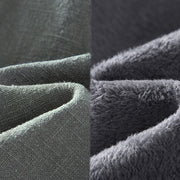 Buddha Stones Men's Plain Long Sleeve Thermal Fleece-Lined Ramie Linen Cotton Jacket With Pockets - image 17