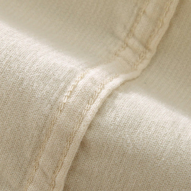 Buddha Stones Men's Solid Color Buttons Design Long Sleeve Pure Cotton Corduroy Shirt - image 9