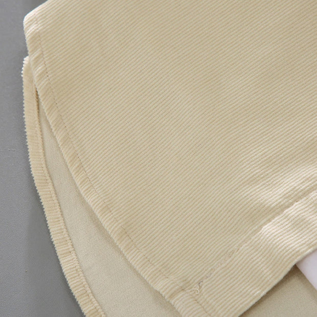 Buddha Stones Men's Solid Color Buttons Design Long Sleeve Pure Cotton Corduroy Shirt - image 13