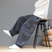 Buddha Stones Plain Color Pure Cotton Corduroy Men's Harem Pants With Pockets - image 20