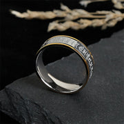 FREE Today: Balance and Strengthen Tibetan Scriptures Shurangama Mantra Titanium Steel Spinner Ring - image 2