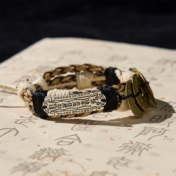 Buddha Stones Five-emperor Coins Amulet Protection Rope Bracelet  - image 4