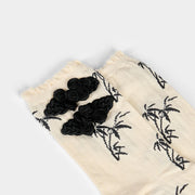 Buddha Stones Chinese Frog-Button Design Jacquard Bamboo Pattern Micro Crew Women's Socks - image 12