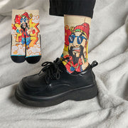 Buddha Stones Casual God Of Wealth Red Envelopes Ingot Micro Crew Men Women Unisex Socks - PapayaWhip - S-M (US 3.5-8.5，EU 33–39，UK/AU 1.5-6，Asia 21.5–25 cm) - image 0
