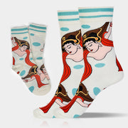 Buddha Stones Casual Dunhuang Feitian Design Micro Crew Women's Socks - image 2