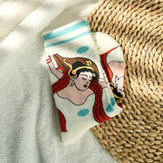Buddha Stones Casual Dunhuang Feitian Design Micro Crew Women's Socks - image 3