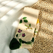 Buddha Stones Bee Frog Leaves Pattern Men Women Unisex Cotton Crew Socks - image 1