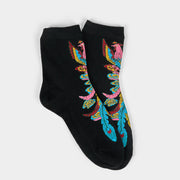 Buddha Stones Casual 3 Pairs Of Multicolored Phoenix Quarter Women's Socks - image 8