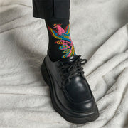 Buddha Stones Casual 3 Pairs Of Multicolored Phoenix Quarter Women's Socks - image 5