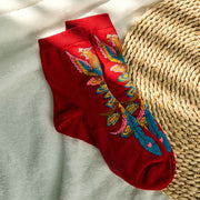 Buddha Stones Casual 3 Pairs Of Multicolored Phoenix Quarter Women's Socks - image 25