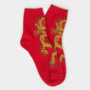 Buddha Stones Casual 5 Pairs of Golden Dragon Quarter Women's Socks - image 34