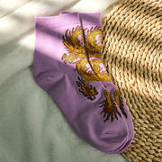 Buddha Stones Casual 5 Pairs of Golden Dragon Quarter Women's Socks - image 12
