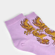Buddha Stones Casual 5 Pairs of Golden Dragon Quarter Women's Socks - image 13