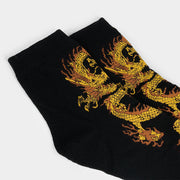 Buddha Stones Casual 5 Pairs of Golden Dragon Quarter Women's Socks - image 7