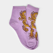 Buddha Stones Casual 5 Pairs of Golden Dragon Quarter Women's Socks - image 14