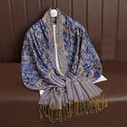 Buddha Stones Ethnic Daily Tibetan Paisley Pattern Tassel Cozy Scarf Shawl - image 11