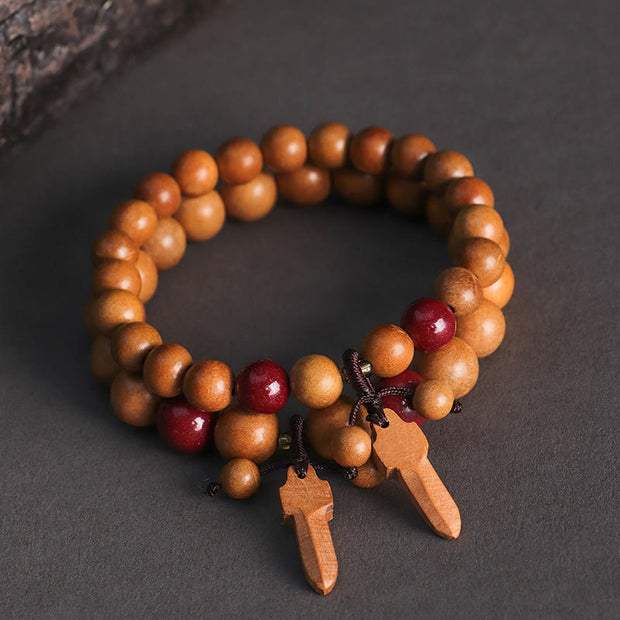 FREE Today: Wealth and Blessing Peach Wood Cinnabar Sword Charm Bracelet - image 12