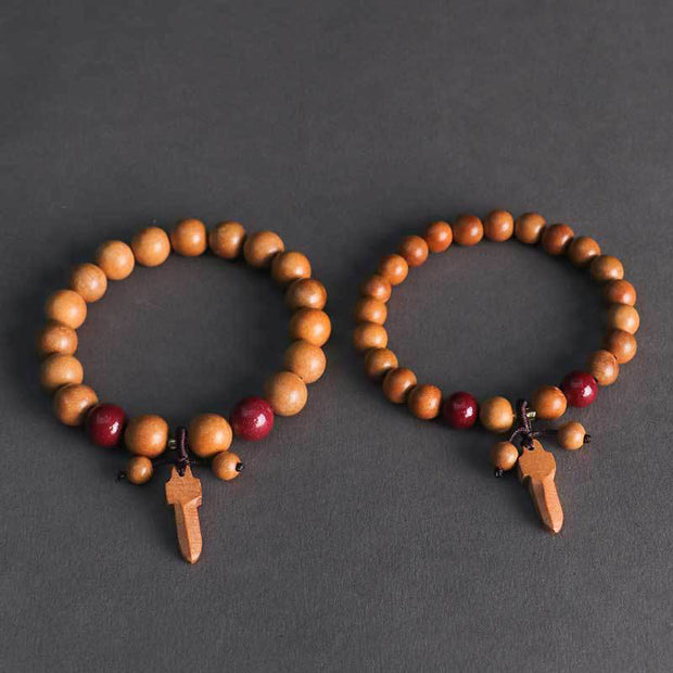 FREE Today: Wealth and Blessing Peach Wood Cinnabar Sword Charm Bracelet - image 10