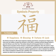 Buddha Stones Copper Plated Silver Fu Character Peace Buckle Fortune Bracelet - image 7