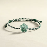 Buddha Stones Natural Flower Jade Hand-Woven Prosperity  Bracelet - Jade(Wrist Circumference: 14-20cm) - image 0