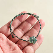 Buddha Stones Natural Flower Jade Hand-Woven Prosperity  Bracelet - image 8