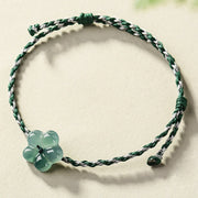 Buddha Stones Natural Flower Jade Hand-Woven Prosperity  Bracelet - image 1