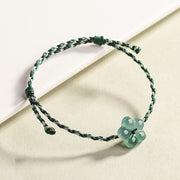 Buddha Stones Natural Flower Jade Hand-Woven Prosperity  Bracelet - image 3