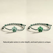 Buddha Stones Natural Flower Jade Hand-Woven Prosperity  Bracelet - image 6