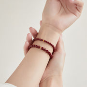 Buddha Stones 999 Gold Cinnabar Simple Design Concentration Bracelet - image 16