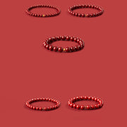 Buddha Stones 999 Gold Cinnabar Simple Design Concentration Bracelet - image 14