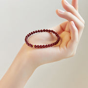 Buddha Stones 999 Gold Cinnabar Simple Design Concentration Bracelet - image 1