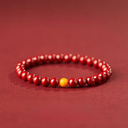 Buddha Stones Cinnabar Amber Concentration Bracelet - 6mm Imperial Cinnabar - image 3