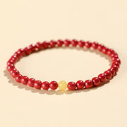 Buddha Stones Cinnabar Amber Concentration Bracelet - 4mm Imperial Cinnabar - image 2
