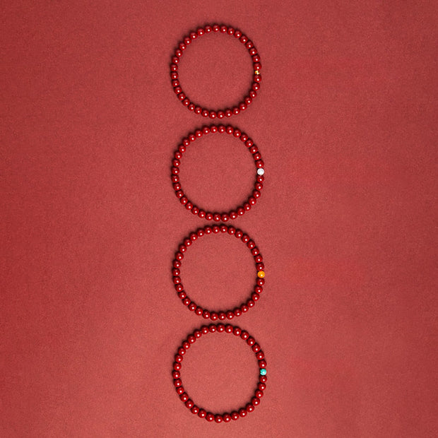 Buddha Stones Cinnabar Amber Concentration Bracelet - image 6
