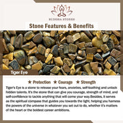 Buddha Stones Amethyst Tiger Eye Rose Quartz Protection Anti-Anxiety Card Rope Bracelet - image 4